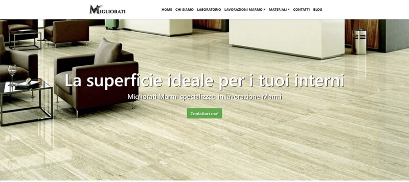 Realizzazione sito web lavorazione marmi a Roma