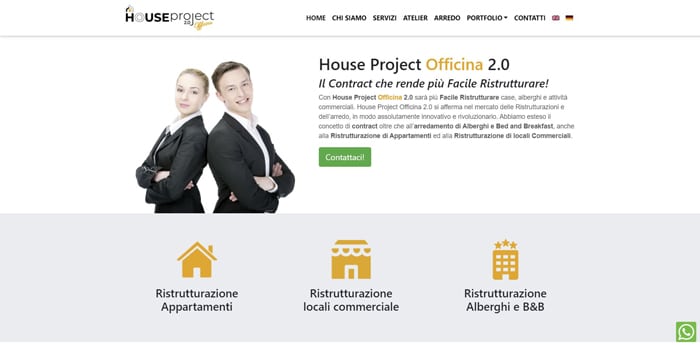 realizzazione sito web house project officina