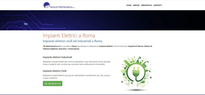 ealizzazione sito web impianti elettrici